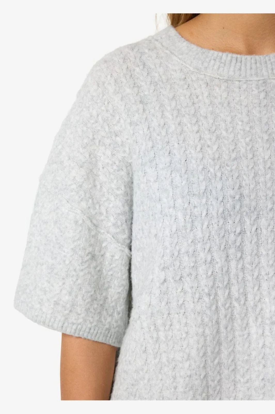 Nmsmilla S/S Cable Knit Top T-Shirts & Toppe