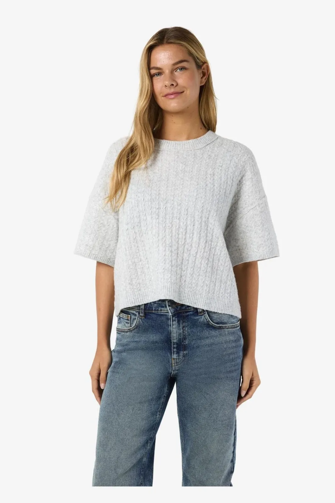 Nmsmilla S/S Cable Knit Top T-Shirts & Toppe