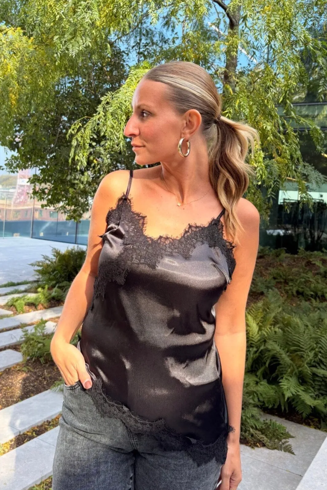 New Nmsofie S/L Satin Top T-Shirts & Toppe