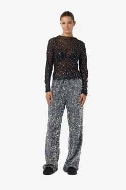 Noisy May Bluser & Skjorter<Nmstar Foil L/S High Neck Mesh Fwd