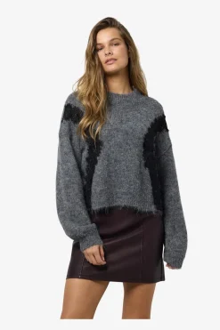 Noisy May Strik|Bluser & Skjorter<Nmsutton L/S O-Neck Lace Knit Fwd