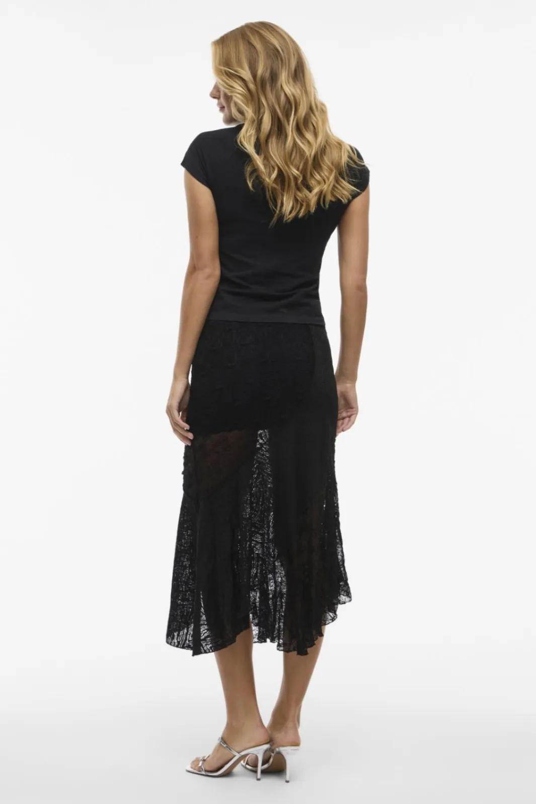 Noisy May Nederdele<Nmtrudy Asymetric Lace Skirt