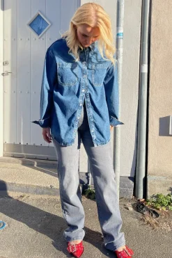 Online Nmyolanda Nw Wide Jeans Az371Dg Fwd Bukser, Jeans & Leggings