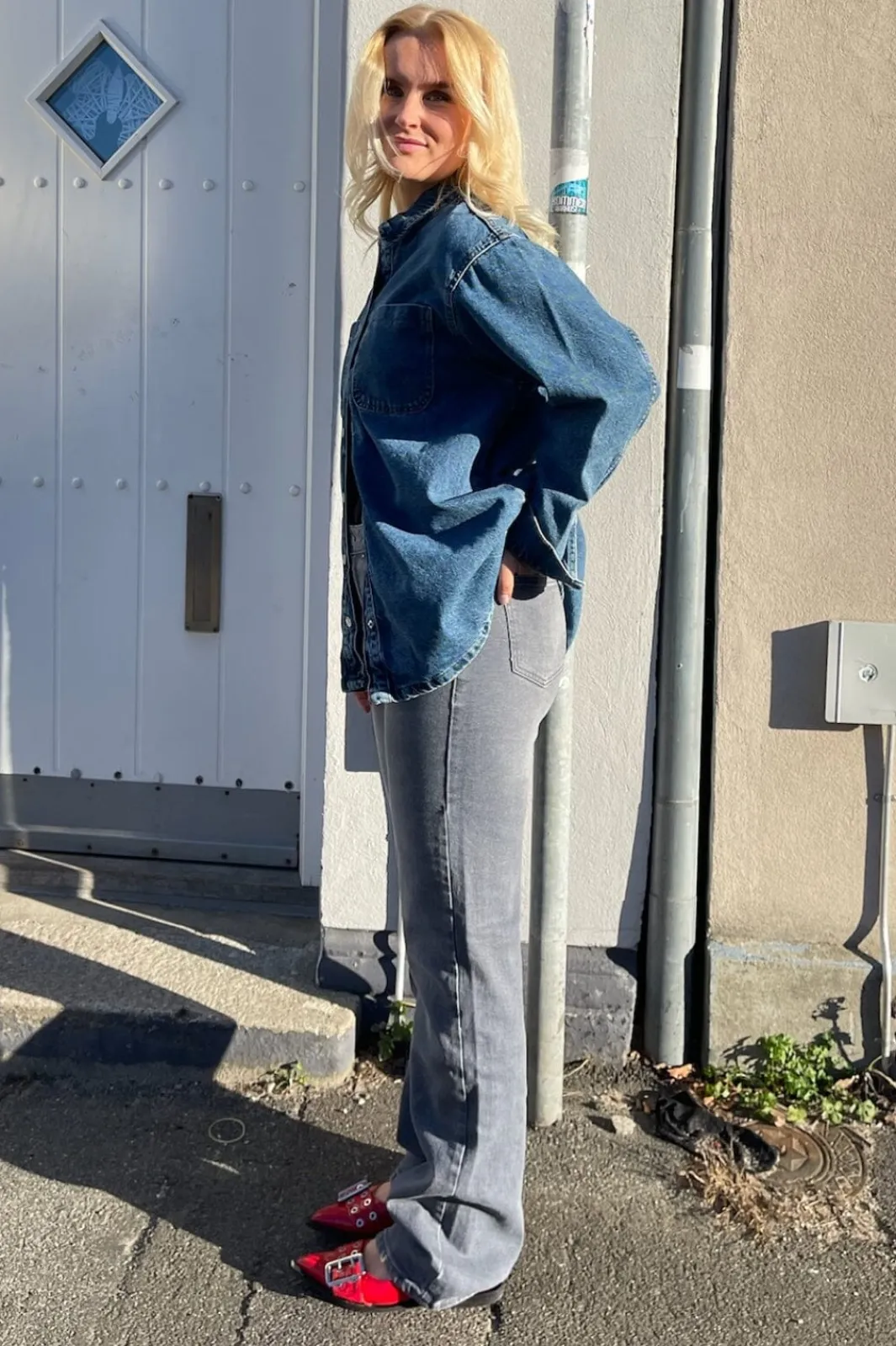 Online Nmyolanda Nw Wide Jeans Az371Dg Fwd Bukser, Jeans & Leggings