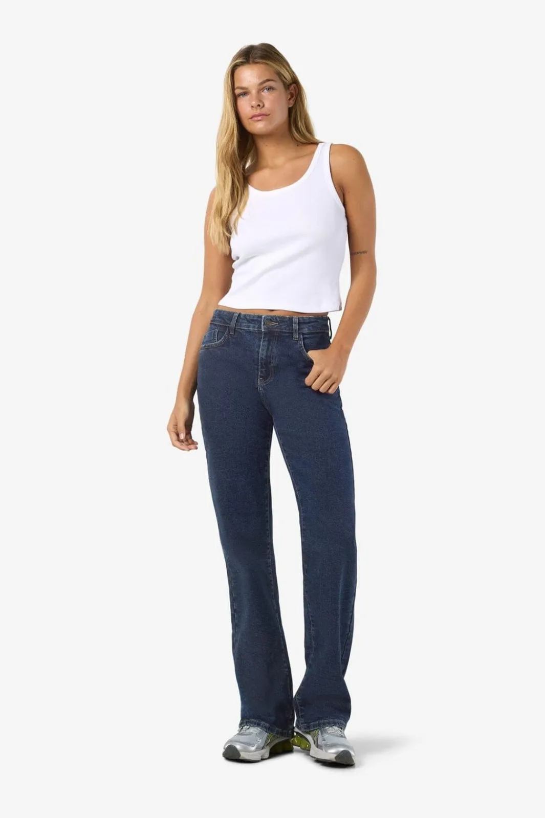 Noisy May Bukser, Jeans & Leggings<Nmyolanda Wide Str Az365Db Fwd