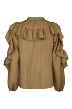Neo Noir Bluser & Skjorter<Nula Flounce Crisp Blouse 167525