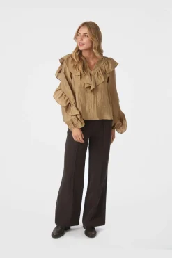 Neo Noir Bluser & Skjorter<Nula Flounce Crisp Blouse 167525
