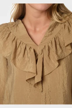 Neo Noir Bluser & Skjorter<Nula Flounce Crisp Blouse 167525