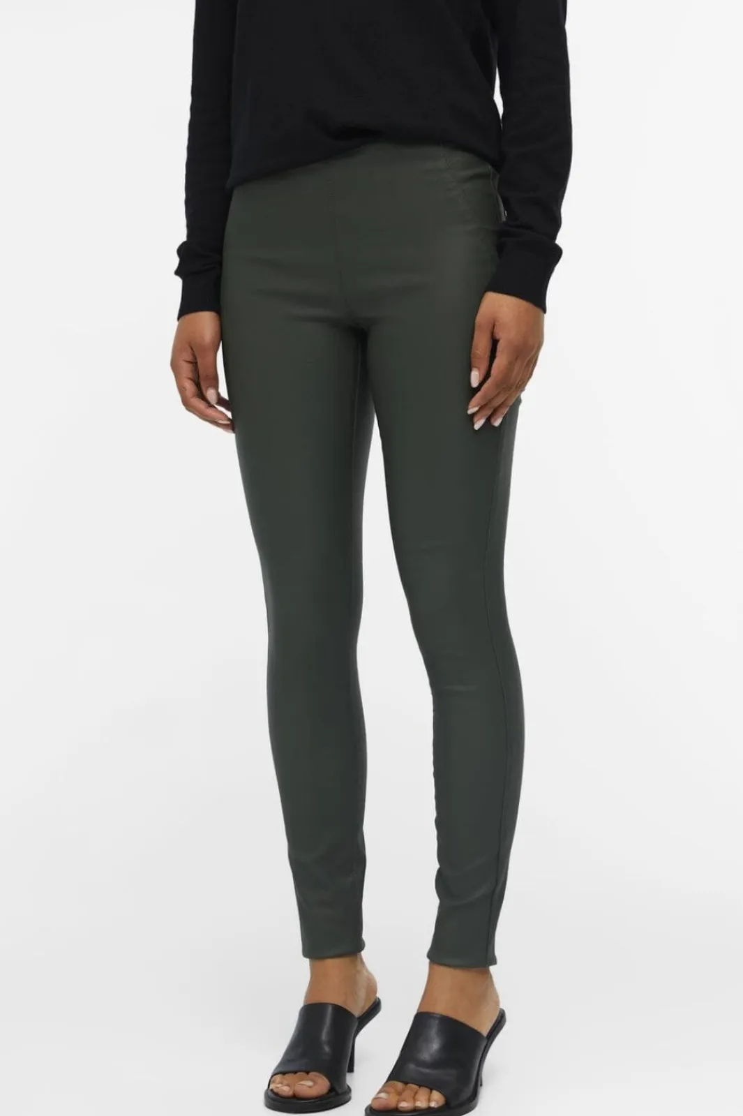Object Bukser, Jeans & Leggings<Objbelle Coated Leggings
