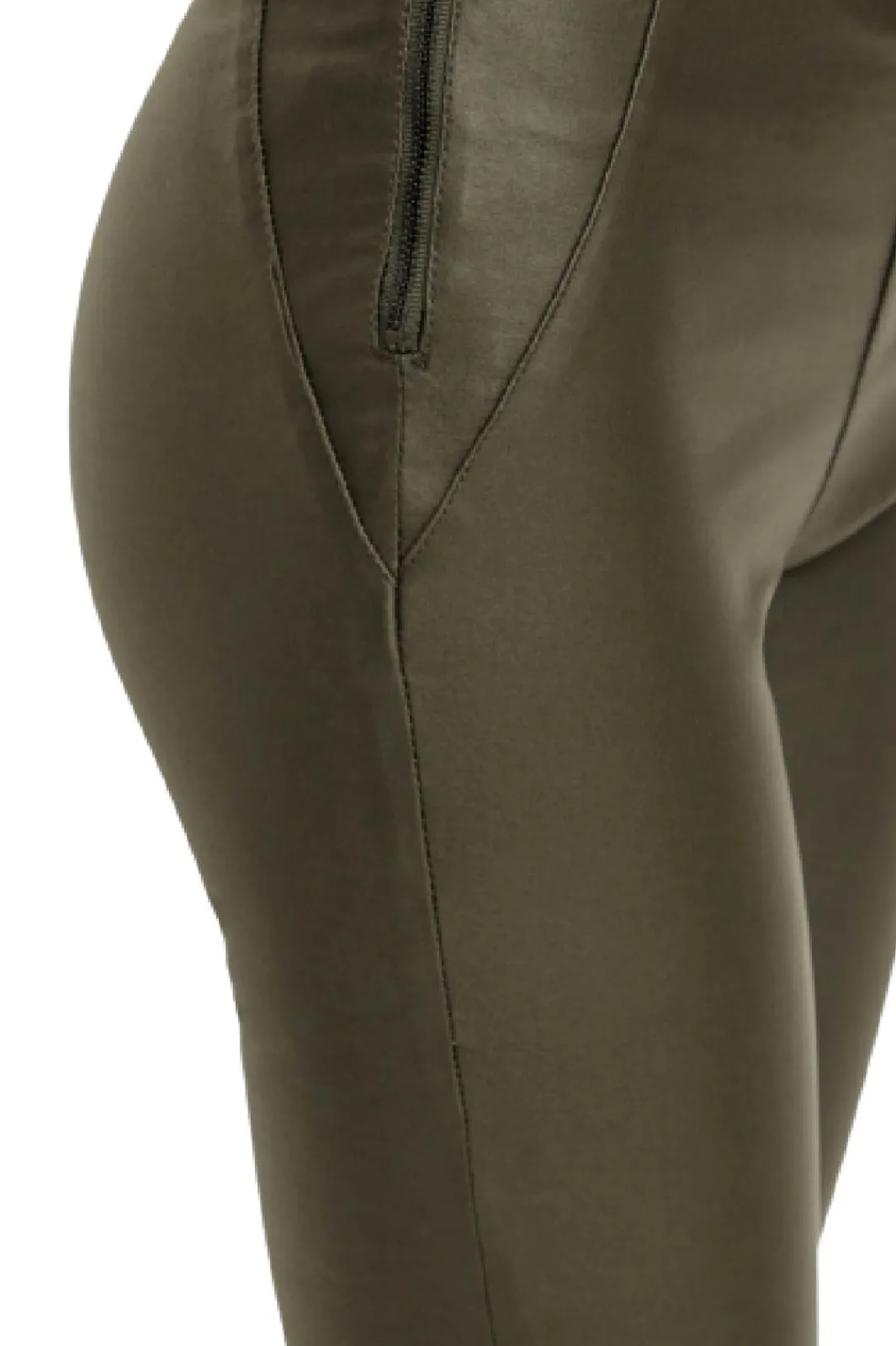Outlet Objbelle Mw Coated Leggings Bukser, Jeans & Leggings
