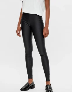 Sale ObjBelle Mw Coated Leggings Bukser, Jeans & Leggings