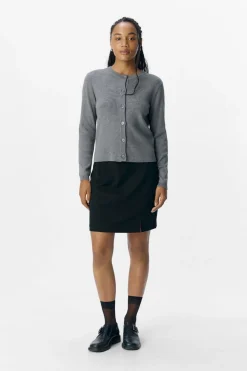 New Objester Sli L/S Knit Cardigan Cardigans|Ammevenligt Tøj