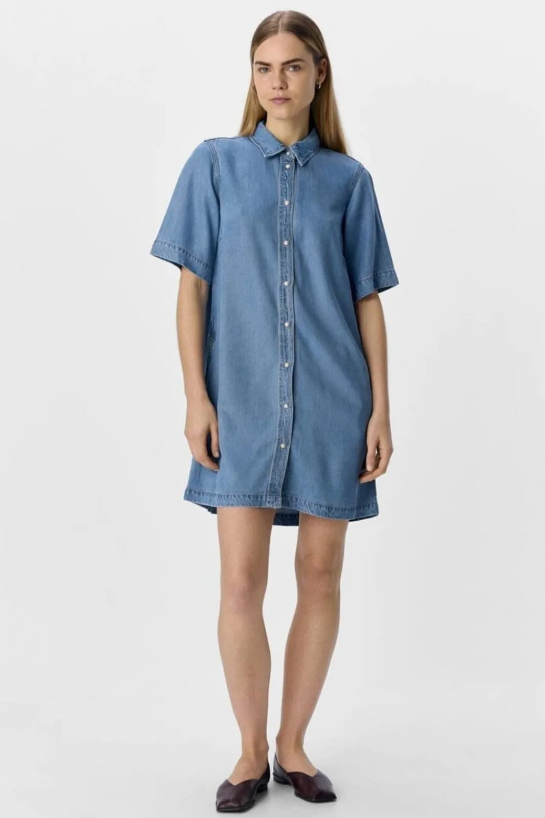 Sale Objframe 2/4 Re Denim Dress Kjoler|Ammevenligt Tøj