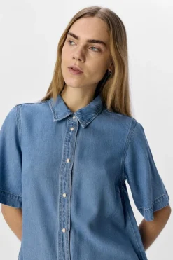 Sale Objframe 2/4 Re Denim Dress Kjoler|Ammevenligt Tøj