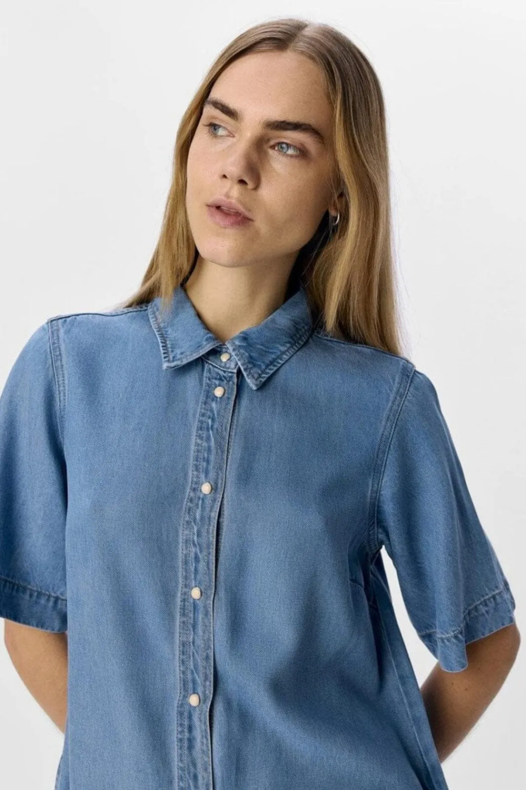 Sale Objframe 2/4 Re Denim Dress Kjoler|Ammevenligt Tøj