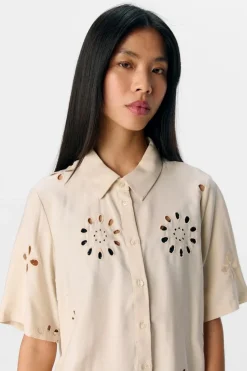 Object Bluser & Skjorter|Ammevenligt Tøj<Objnoelle Re S/S Shirt 138