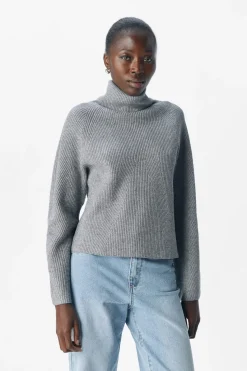 Object Bluser & Skjorter|Sæt 🛍️<Objviola Ls Lo Rollneck Knit
