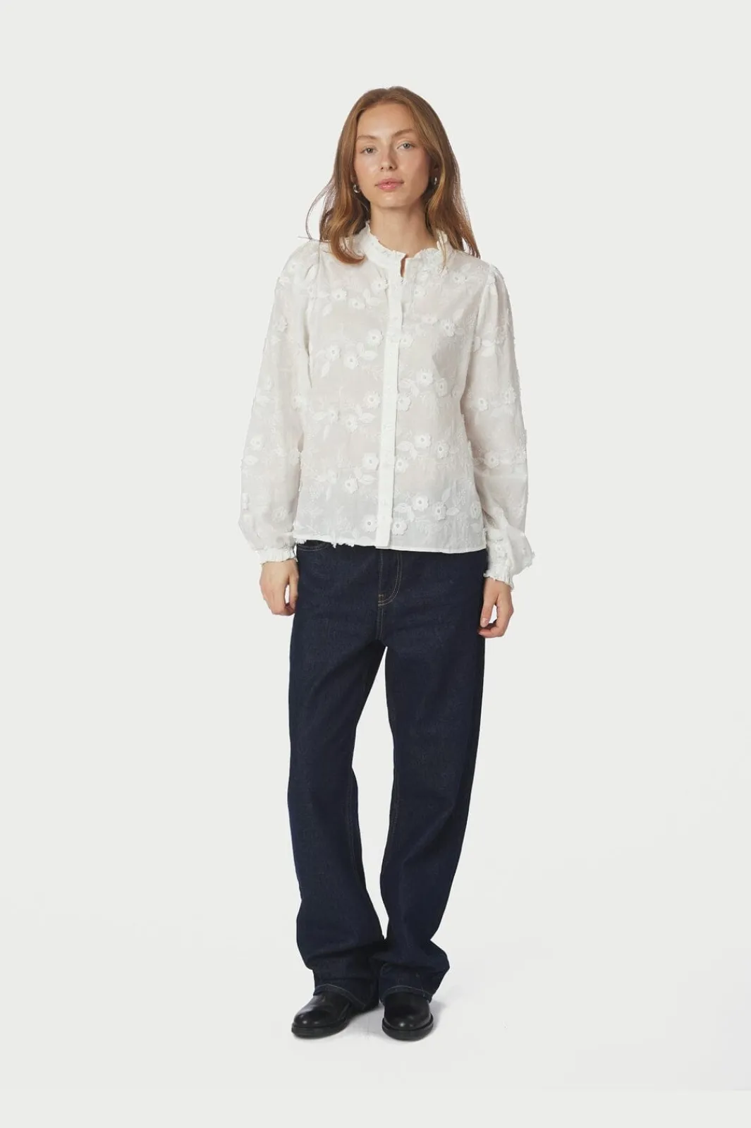 Neo Noir Bluser & Skjorter|Ammevenligt Tøj<Oda Deco Emb Shirt 166733