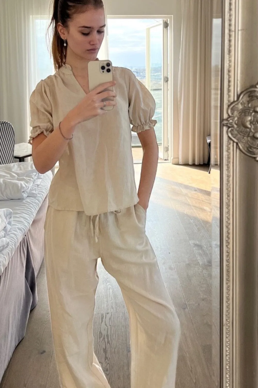 Neo Noir Bluser & Skjorter|Sæt 🛍️<Odesa Linen Blouse