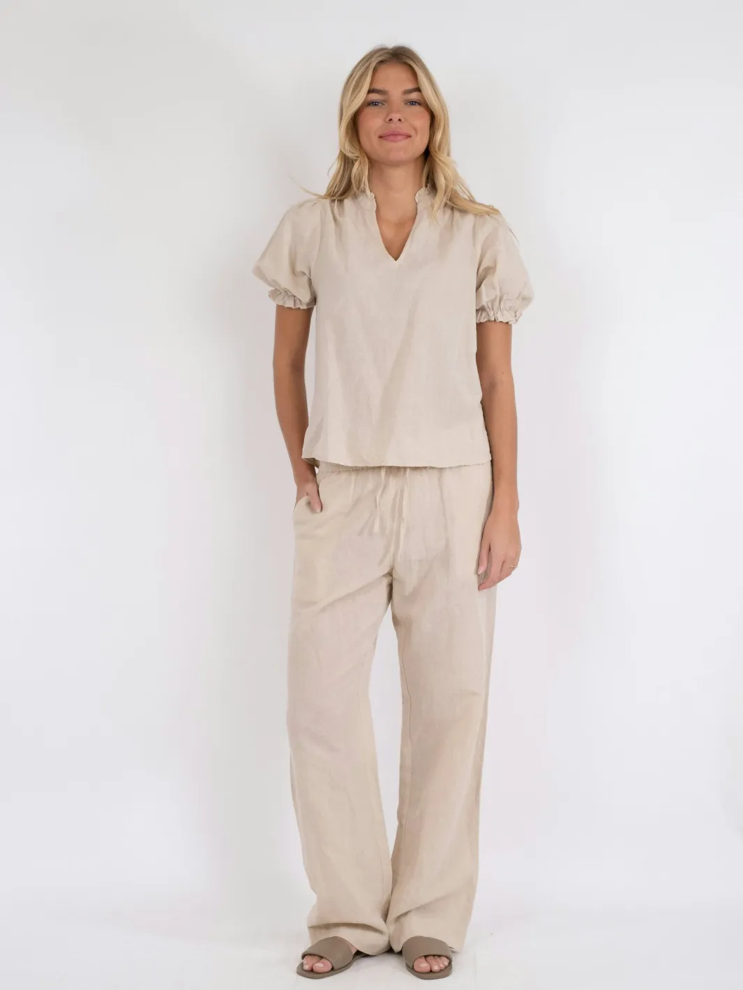 Neo Noir Bluser & Skjorter|Sæt 🛍️<Odesa Linen Blouse