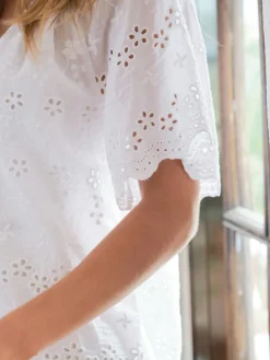 Sale Odet Embroidery Blouse 165172 Bluser & Skjorter