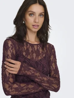 Onlalba L/S Lace Top Bluser & Skjorter