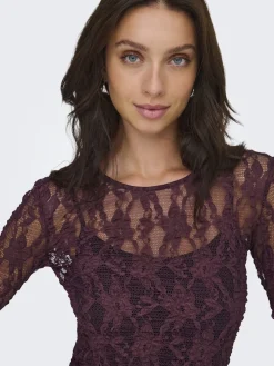 Onlalba L/S Lace Top Bluser & Skjorter