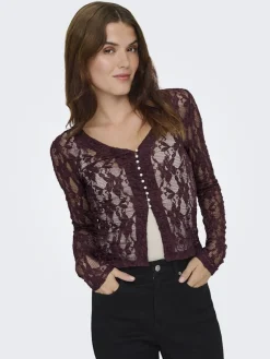 Only Bluser & Skjorter<Onlalba L/S V-Neck Lace Top
