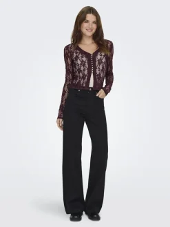 Only Bluser & Skjorter<Onlalba L/S V-Neck Lace Top