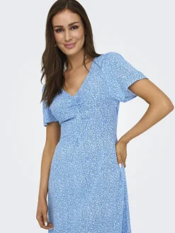 Discount Onlancona Ss V-Neck Dress Moch Kjoler