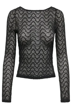 Only Bluser & Skjorter<Onlangila L/S Deep Back Top Box