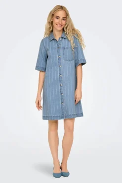 Only Kjoler|Ammevenligt Tøj<Onlasta S/S Stripe Dress Gua 15355054
