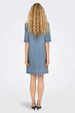 Only Kjoler|Ammevenligt Tøj<Onlasta S/S Stripe Dress Gua 15355054