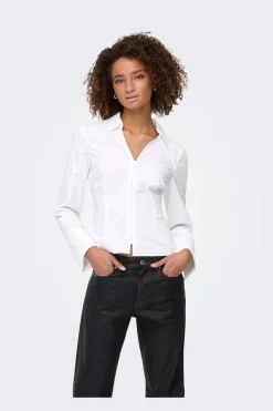 Only Bluser & Skjorter|Ammevenligt Tøj<Onlbeya Ls Fitted Hook Shirt