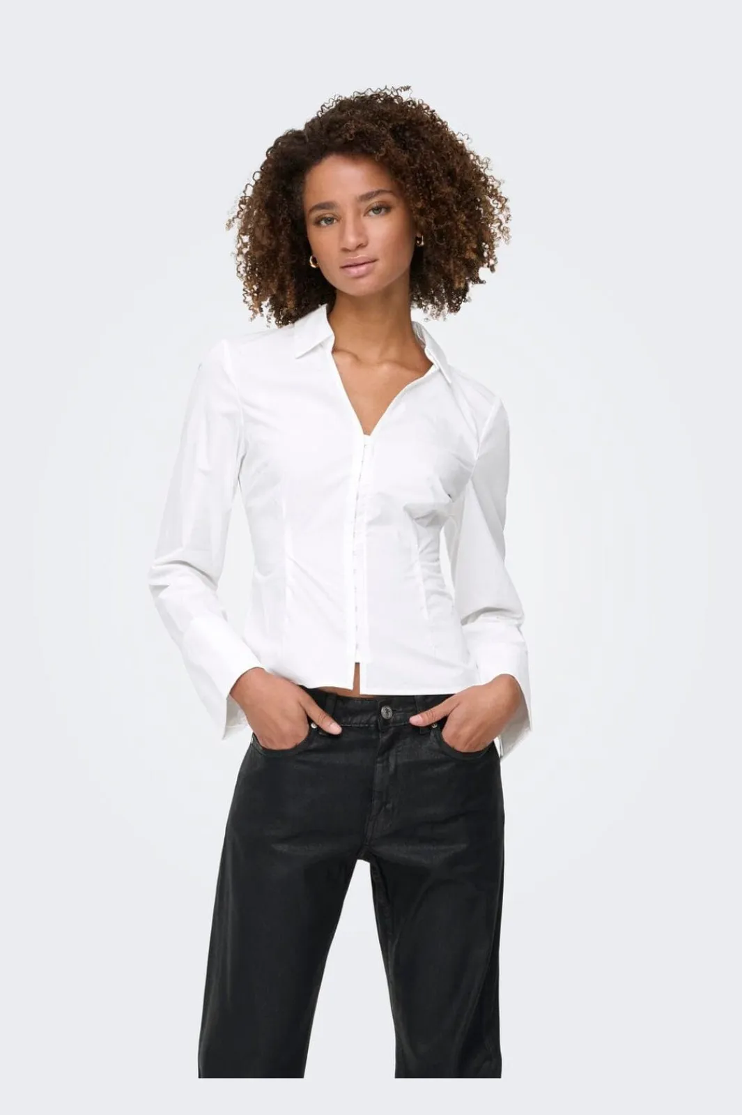 Only Bluser & Skjorter|Ammevenligt Tøj<Onlbeya Ls Fitted Hook Shirt