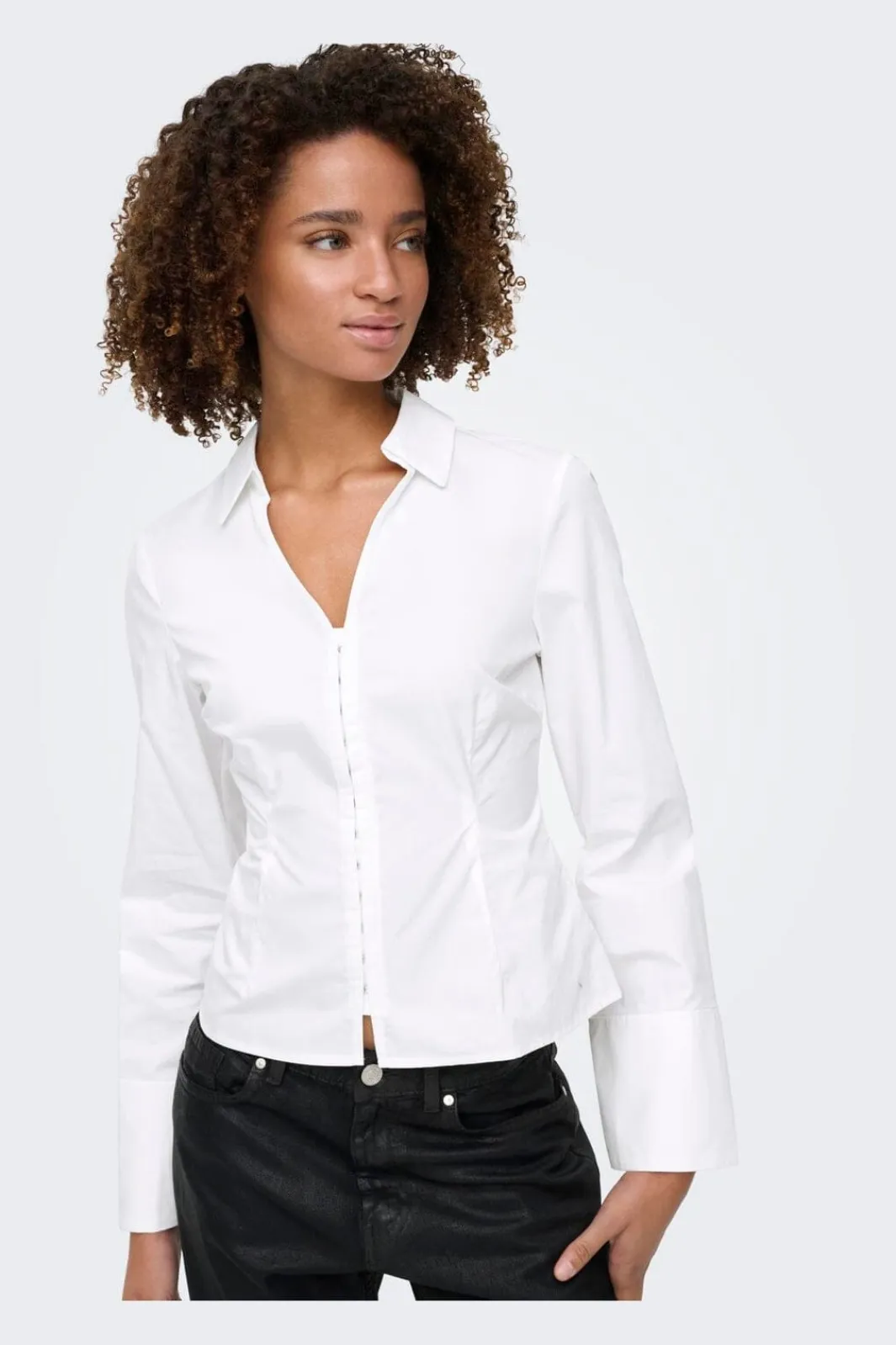 Only Bluser & Skjorter|Ammevenligt Tøj<Onlbeya Ls Fitted Hook Shirt