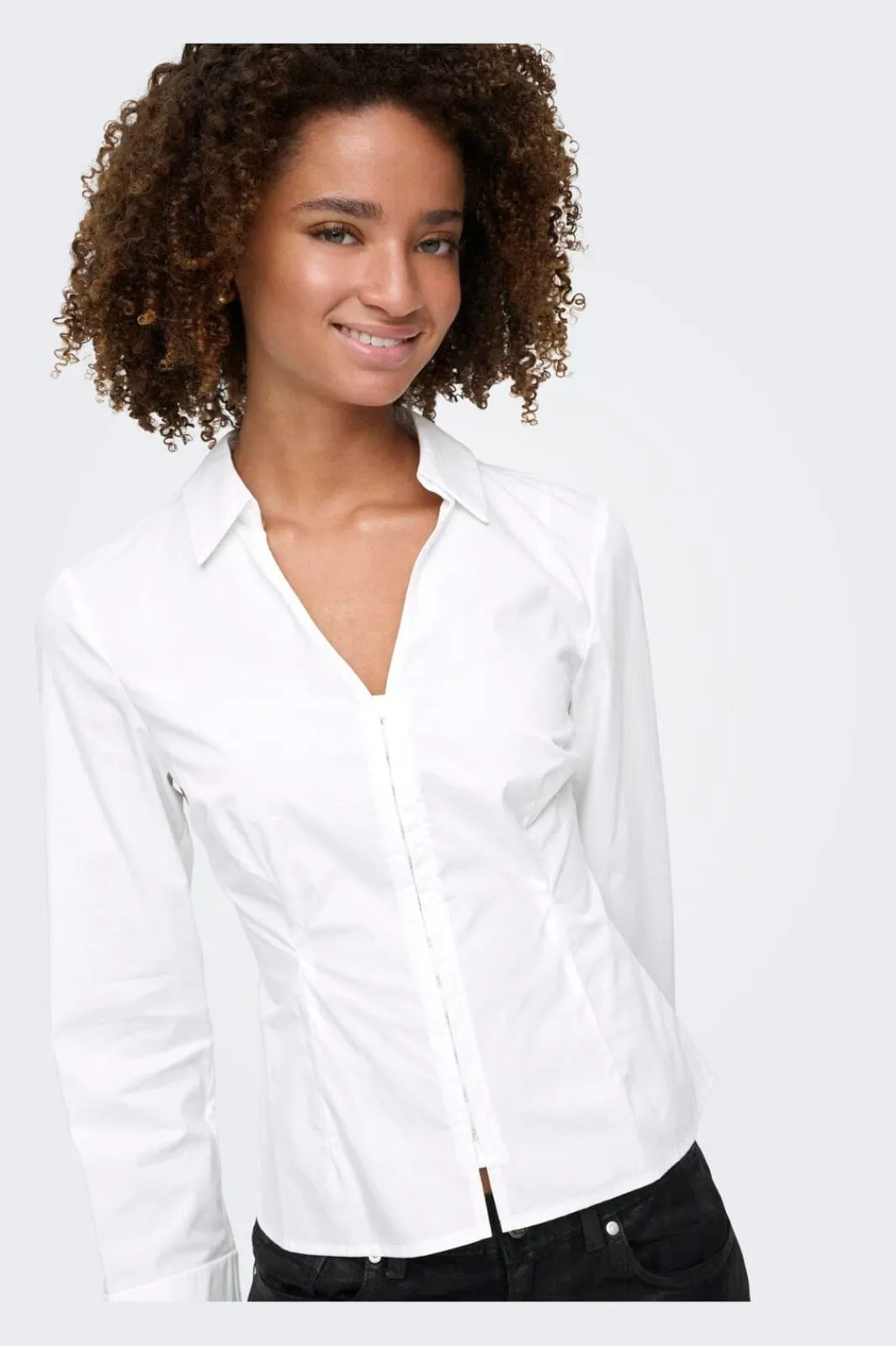 Only Bluser & Skjorter|Ammevenligt Tøj<Onlbeya Ls Fitted Hook Shirt