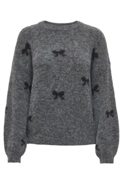 New Onlbrunhilda Life Ls Bow O-Neck Knt Strik|Bluser & Skjorter
