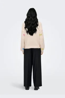 Outlet Onlbrunhilda Life Ls Bow O-Neck Knt Strik|Bluser & Skjorter
