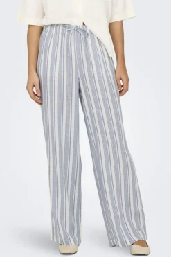 Outlet Onlcaro Linen Bl Pull-Up Pant Cc Bukser, Jeans & Leggings