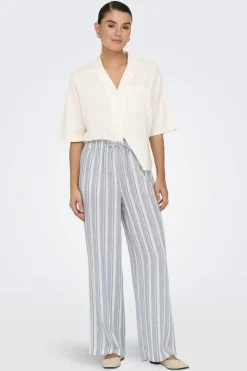 Outlet Onlcaro Linen Bl Pull-Up Pant Cc Bukser, Jeans & Leggings