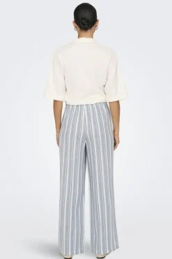 Outlet Onlcaro Linen Bl Pull-Up Pant Cc Bukser, Jeans & Leggings
