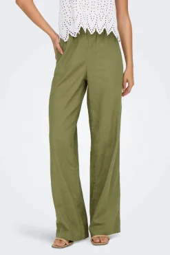 Only Bukser, Jeans & Leggings<Onlcaro Linen Bl Pull-Up Pant Cc