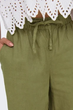 Only Bukser, Jeans & Leggings<Onlcaro Linen Bl Pull-Up Pant Cc
