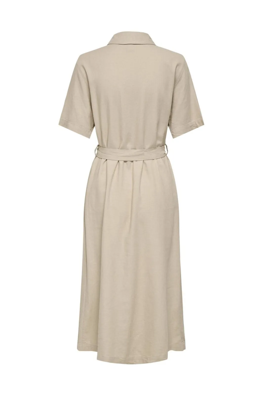 Only Kjoler|Ammevenligt Tøj<Onlcaro S/S Linen Bl Belt Dress Cc