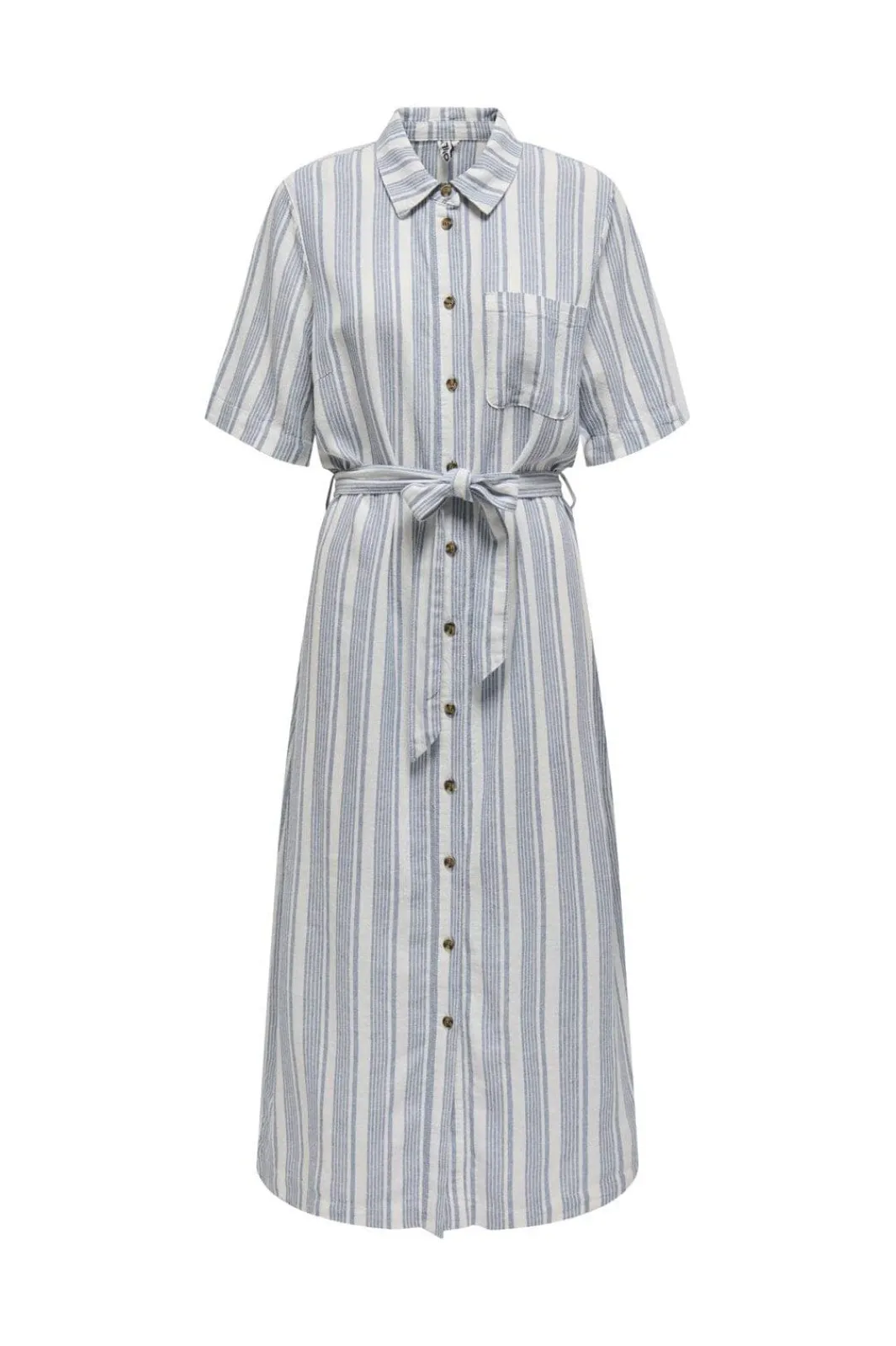 Hot Onlcaro S/S Linen Bl Belt Dress Cc Kjoler|Ammevenligt Tøj
