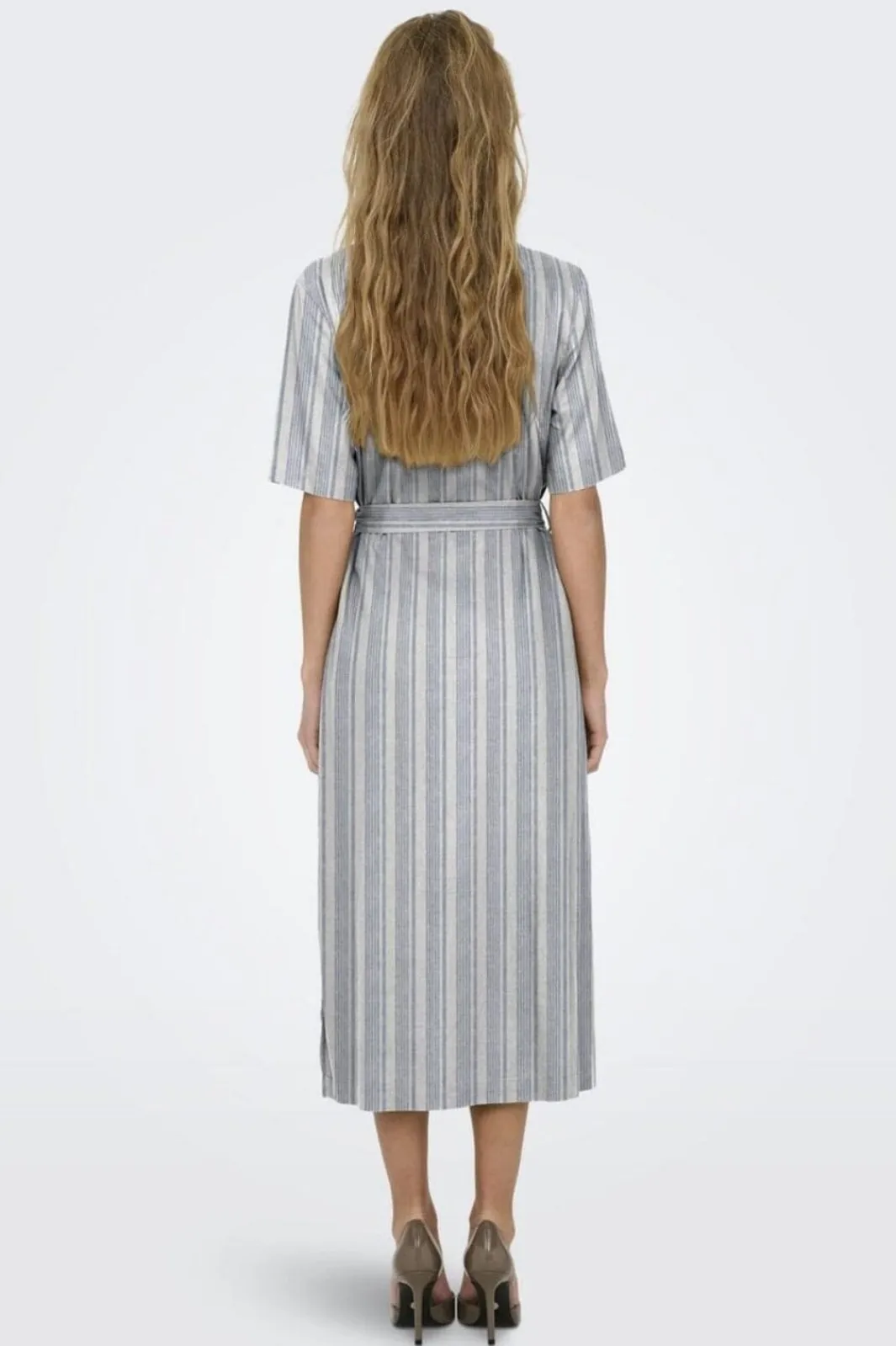 Hot Onlcaro S/S Linen Bl Belt Dress Cc Kjoler|Ammevenligt Tøj
