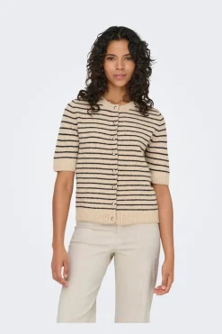 New Onlchester Life Ss Stripe Cardi Cc Knt Cardigans
