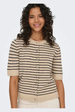 New Onlchester Life Ss Stripe Cardi Cc Knt Cardigans