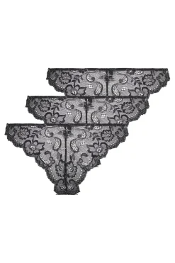 Only Nattøj & Lingeri<Onlchloe Lace Glitter Brazil 3-Pack Acc